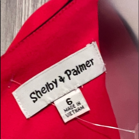 SHELBY & PALMER red dress / size 6 - Picture 5 of 7